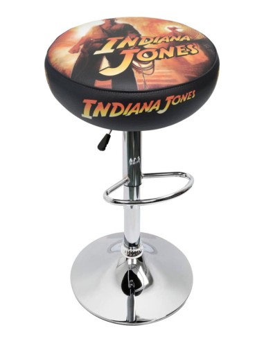 TABURETE ARCADE INDIANA JONES DISEÑO RETRO TAPIZADO VIDEOJUEGOS SILLA BAR BANCO TABOURET