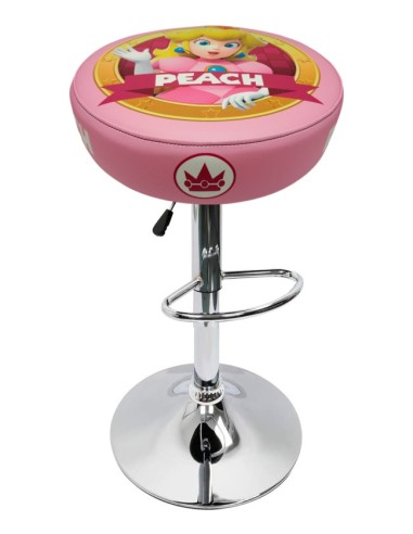 TABURETE ARCADE PEACH DISEÑO RETRO TAPIZADO VIDEOJUEGOS SILLA BAR BANCO TABOURET