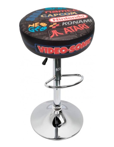 TABOURET ARCADE VIDEOSONIC POUR BORNES D´ARCADE RÉCRÉATIVES JEUX VIDÉO CHAISE DE BAR MEUBLES SILLE