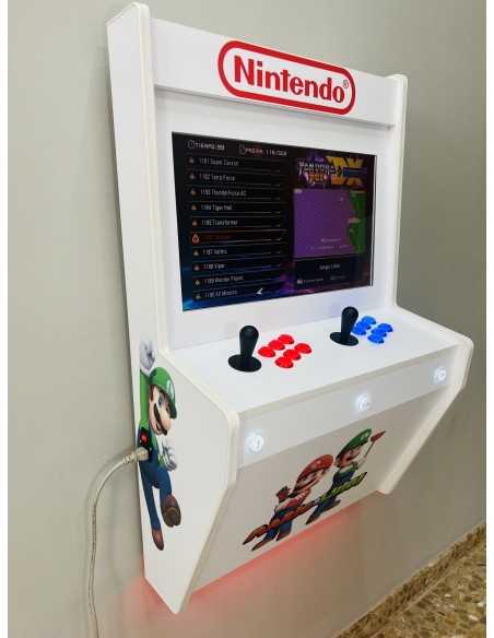 BIG WALL WAND-ARCADE-MASCHINE MARIO LUIGI FÜR 2 SPIELER BILDSCHIRM 22" TAUSENDE VON VIDEOSPIELEN ENTHALTEN