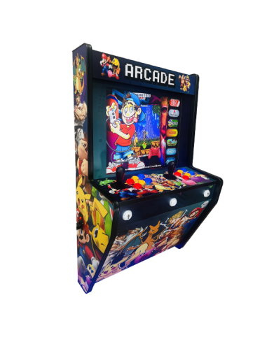 BORNES D´ARCADE MURALE MIX GAMES POUR 2 JOUEURS RÉCRÉATIVES NEUVES