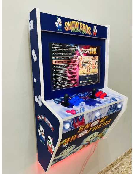 BIG WALL MAQUINA ARCADE PARA PARED SNOW BROS PARA 2 JUGADORES PANTALLA 22"  VIDEOJUEGOS RETRO