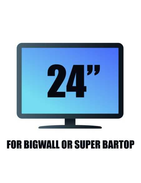 24-ZOLL-BILDSCHIRM. Füge den Bildschirm neben BIGWALL oder SUPER BARTOP hinzu.