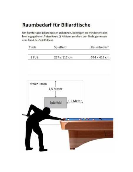 Table de billard eliminador Blue 8ft ardoise noire haute qualité billards