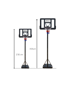 Cesto de basquetebol com altura ajustável 2,30 - 3,05 m....