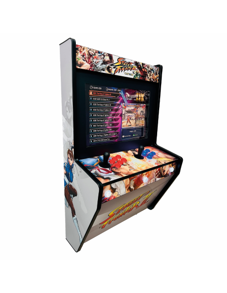 BIG WALL WAND-ARCADE-MASCHINE STREET FIGHTER FÜR 2 SPIELER BILDSCHIRM 22" TAUSENDE VON VIDEOSPIELEN ENTHALTEN