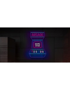 CARTELLO AL NEON ARCADE MACHINE LUMINOSO DECORAZIONE NEON... 2