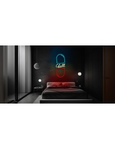 CARTELLO AL NEON CHILL PILL LUMINOSO DECORAZIONE NEON... 2
