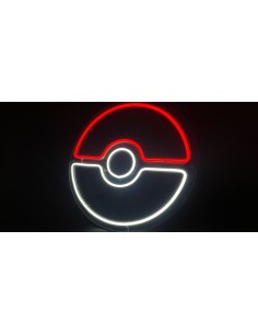 CARTAZ DE NÉON POKEBALL LUMINOSO DECORAÇÃO NÉONS OFERTA 2