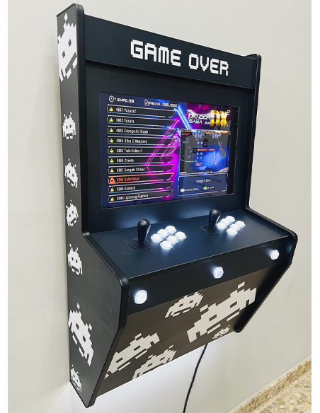 BIG WALL MÁQUINA ARCADE PARA PAREDE BLACK ALIENS PARA 2 JOGADORES TELA 22" MILHARES DE VIDEOJOGOS INCLUÍDOS