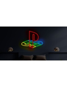 CARTELLO AL NEON PLAY STATION LUMINOSO DECORAZIONE NEON... 2
