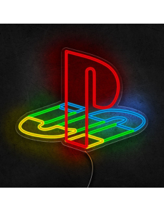CARTELLO AL NEON PLAY STATION LUMINOSO DECORAZIONE NEON...