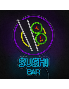 CARTELLO AL NEON SUSHI BAR LUMINOSO DECORAZIONE NEON OFFERTA