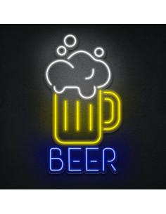 CARTELLO AL NEON BEER LUMINOSO DECORAZIONE NEON OFFERTA