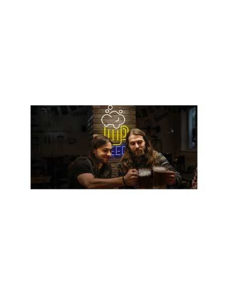 CARTAZ DE NÉON BEER LUMINOSO DECORAÇÃO NÉONS OFERTA