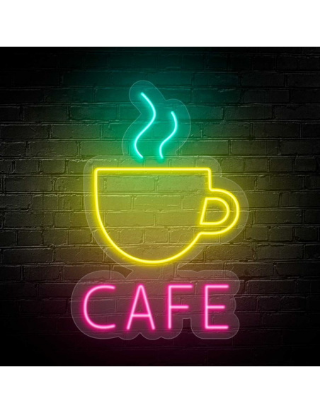 CARTAZ DE NÉON COFFEE LUMINOSO DECORAÇÃO NÉONS OFERTA
