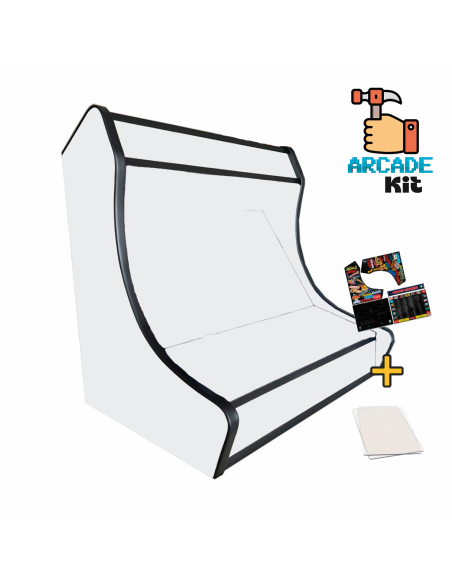 Móvel Arcade Bartop Madeiras Brancas + Vinis + Metacrilatos Kit Montagem Recreativa