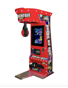 Máquina recreativa Double hit gift soco e chute atrações...