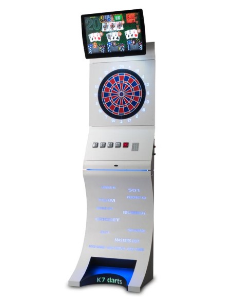 K7 Dartscheibe SILVER mit Standfuß und Münzprüfer in Premium-Ausführung für Gewerbe. Darts und Scheiben Angebot
