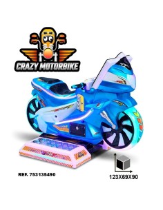 Maquina recreativa simulador moto crazy motorbike kids...