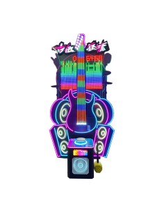 copy of Arcade machine frog hammer hit game, fairground...