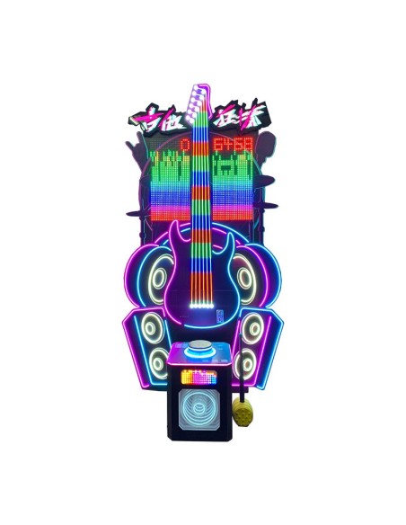 Macchina arcade MARTELLO CRAZY GUITAR, attrazione con mazza per fiere e sale giochi, nuova. Offerta