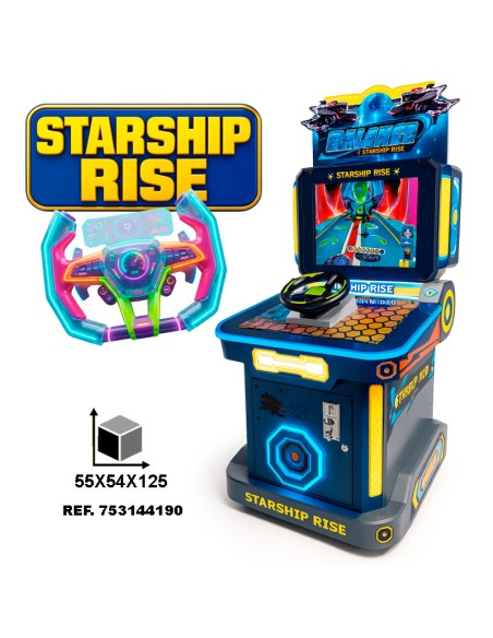 Borne d’arcade simulateur de voitures STARSHIP RISE, attractions de fête foraine et salles de jeux, neuve. Offre