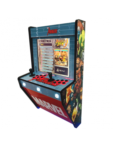 MAQUINA ARCADE PARA PARED DISEÑO MARVEL VENGADORES 2 JUGADORES NINTENDO SEGA