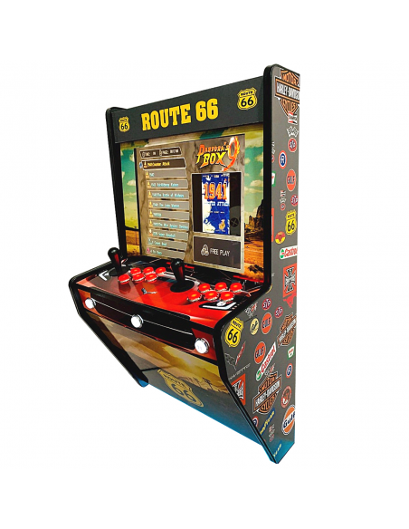 MÁQUINA ARCADE DE PAREDE ROUTE 66 PARA 2 JOGADORES RECREATIVAS NOVAS