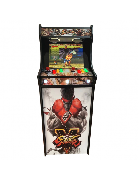 LOWBOY ARCADEKAST STREET FIGHTER RETROGAMES IN DE AANBIEDING MET DUIZENDEN INBEGREPEN VIDEOSPELEN