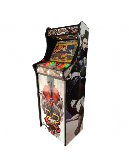 LOWBOY ARCADEKAST STREET FIGHTER RETROGAMES IN DE AANBIEDING MET DUIZENDEN INBEGREPEN VIDEOSPELEN