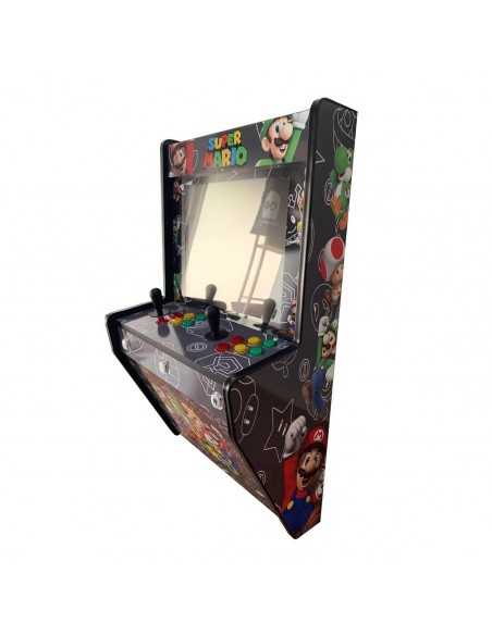 BORNES D´ARCADE MURALE SUPER MARIO GRIS POUR 2 JOUEURS RÉCRÉATIVES NEUVES